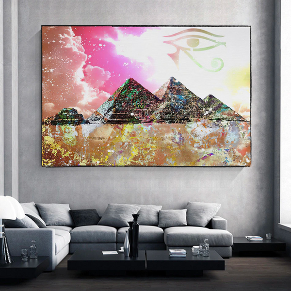 Egyptian Pyramids Canvas Wall Art - Authentic Décor-Wall Posters
