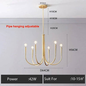 Electroplated Minimalist Ceiling Chandelier-Ceiling Chandelier