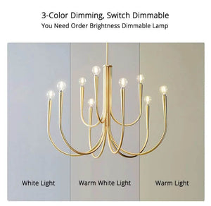 Electroplated Minimalist Ceiling Chandelier-Ceiling Chandelier