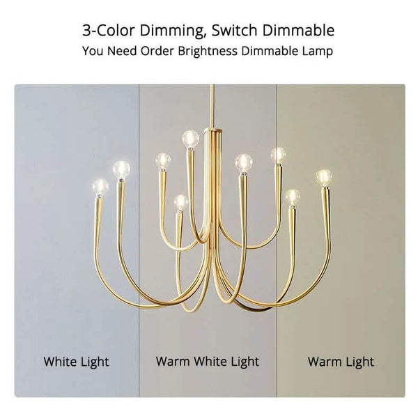 Electroplated Minimalist Ceiling Chandelier-Ceiling Chandelier