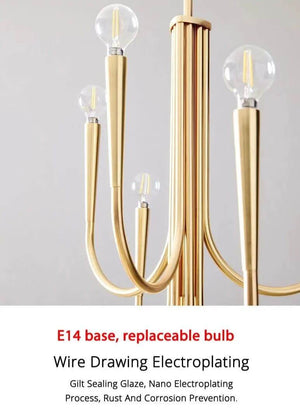 Electroplated Minimalist Ceiling Chandelier-Ceiling Chandelier