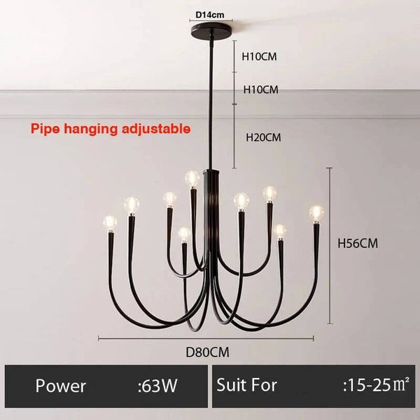 Electroplated Minimalist Ceiling Chandelier-Ceiling Chandelier