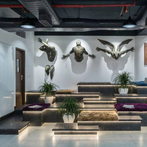 Electroplated Model Man Art Sculpture Wall Decor-Statue & Ornaments