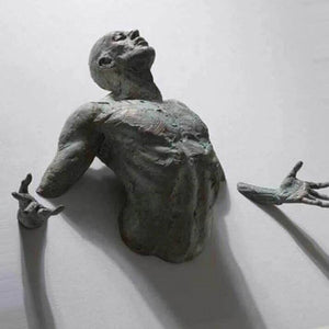 Electroplated Model Man Art Sculpture Wall Decor-Statue & Ornaments