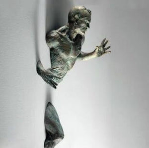 Electroplated Model Man Art Sculpture Wall Decor-Statue & Ornaments