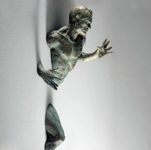 Electroplated Model Man Art Sculpture Wall Decor-Statue & Ornaments