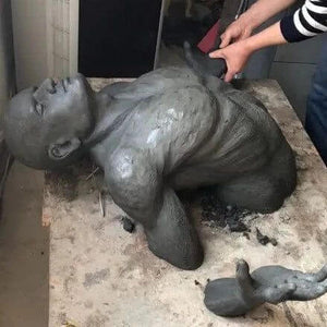 Electroplated Model Man Art Sculpture Wall Decor-Statue & Ornaments