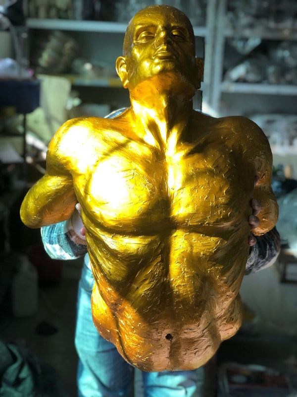 Electroplated Model Man Art Sculpture Wall Decor-Statue & Ornaments