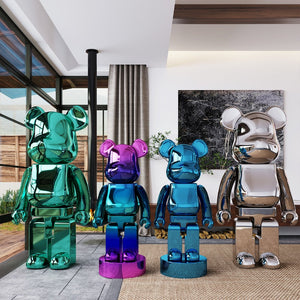 Electroplating Multicolour Bearbrick Statue Large-Ornaments Statues Figurines