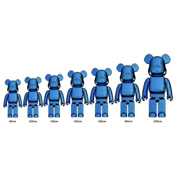 Электропластиковая многоцветная статуя Bearbrick большая