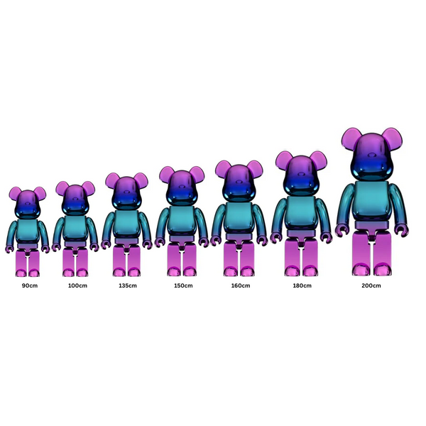 Электропластиковая многоцветная статуя Bearbrick большая