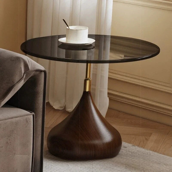 Elegant Sold Wood Corner Coffee Table with Storage-Coffee Table