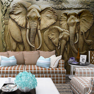 Elephants Engraved Wallpaper - Impressive Designs & Quality-Geometric Shapes Wallpaper