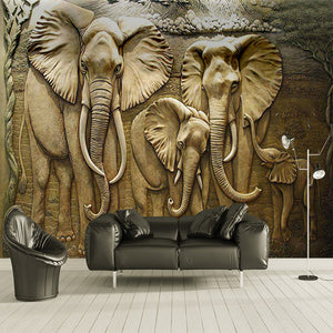 Elephants Engraved Wallpaper - Impressive Designs & Quality-Geometric Shapes Wallpaper