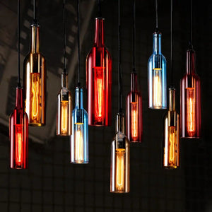 Elevate Your Decor with the Wine Bottle Creative LED Pendant Light-Pendant Lights