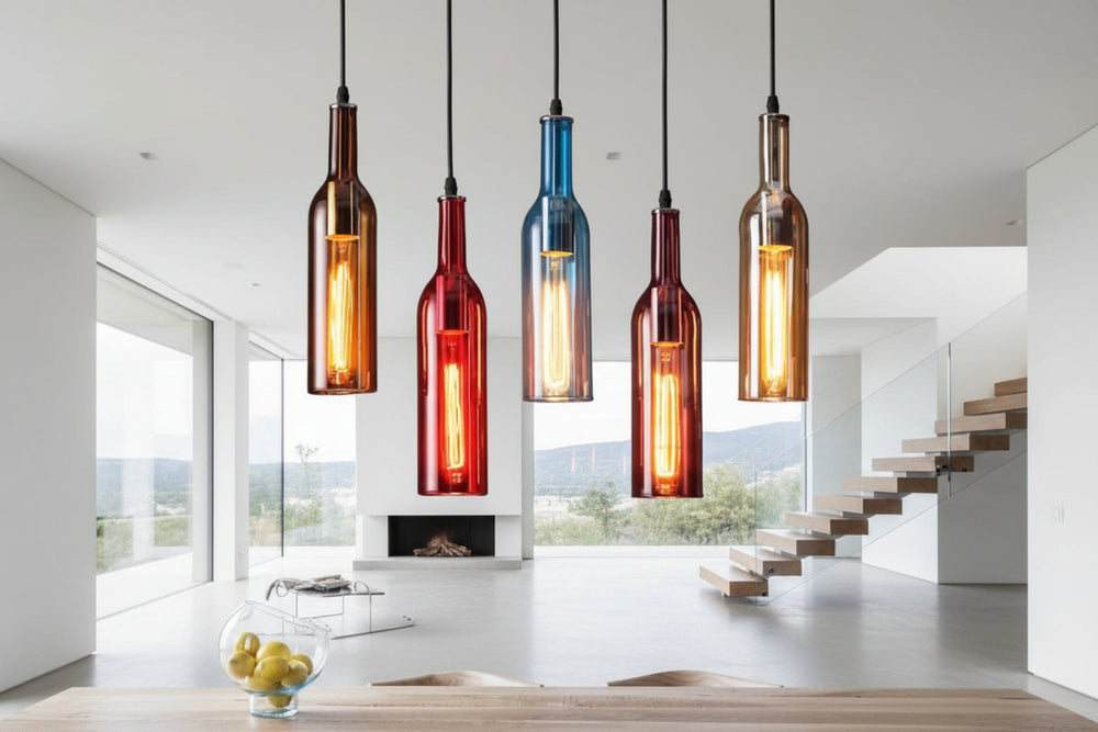 Elevate Your Decor with the Wine Bottle Creative LED Pendant Light-Pendant Lights