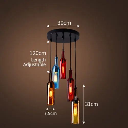 Elevate Your Decor with the Wine Bottle Creative LED Pendant Light-Pendant Lights
