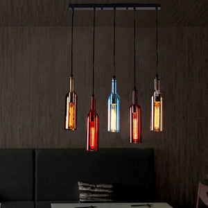 Elevate Your Decor with the Wine Bottle Creative LED Pendant Light-Pendant Lights
