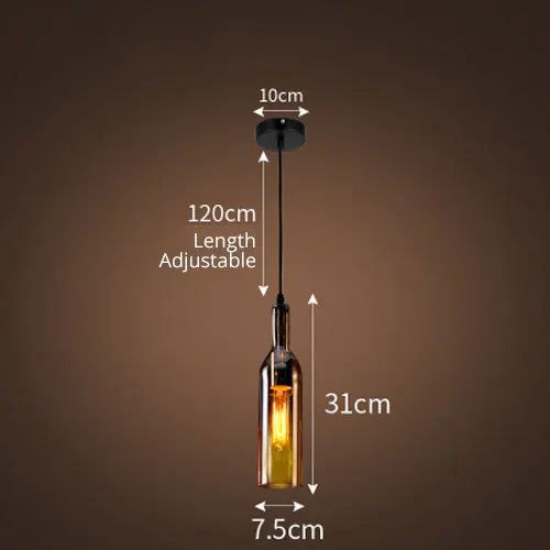 Elevate Your Decor with the Wine Bottle Creative LED Pendant Light-Pendant Lights
