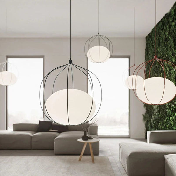 Elevate Your Space with Elegance: Birdcage Hoop Pendant Light-Pendant Lights