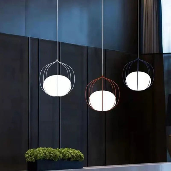 Elevate Your Space with Elegance: Birdcage Hoop Pendant Light-Pendant Lights