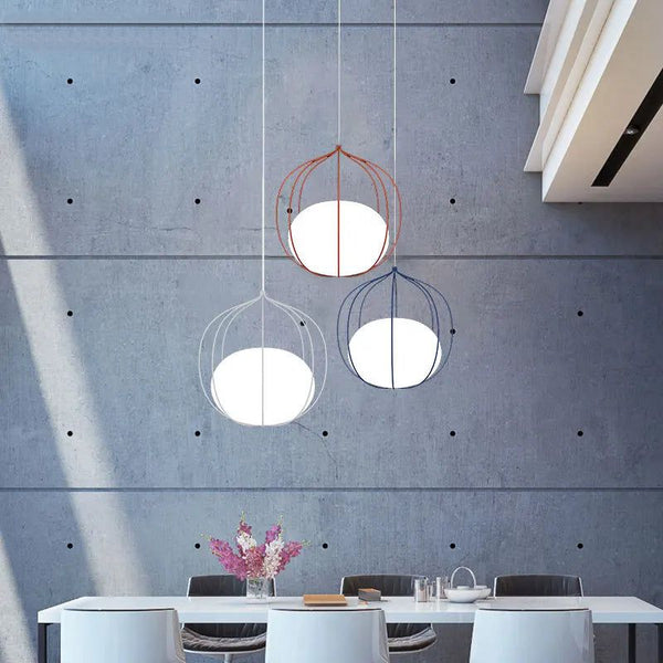 Elevate Your Space with Elegance: Birdcage Hoop Pendant Light-Pendant Lights