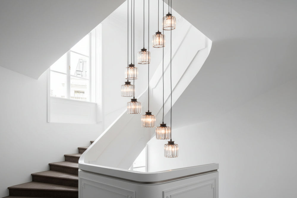 Elevate Your Space with the Acrylic Crystal Staircase Chandelier Lighting-Staircase Chandelier