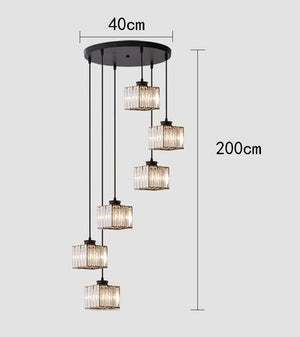 Elevate Your Space with the Acrylic Crystal Staircase Chandelier Lighting-Staircase Chandelier