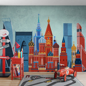 Enchanting Aladdin's Castle Nursery Wallpaper-Kids Room Wallpaper
