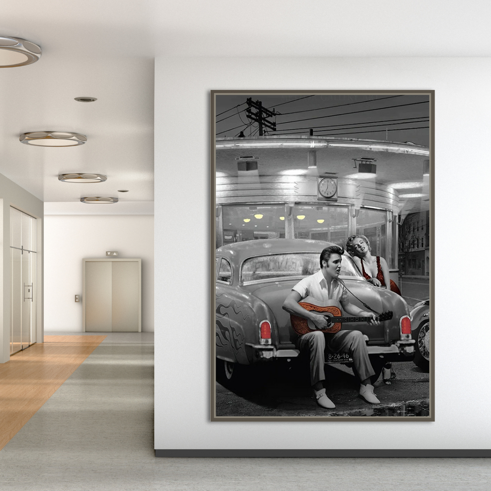 Enjoying the Ride: Elvis and Marilyn Poster-Wall Posters
