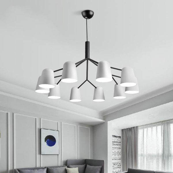 Everly White Chandelier - Illuminate Your Space-Ceiling Chandelier