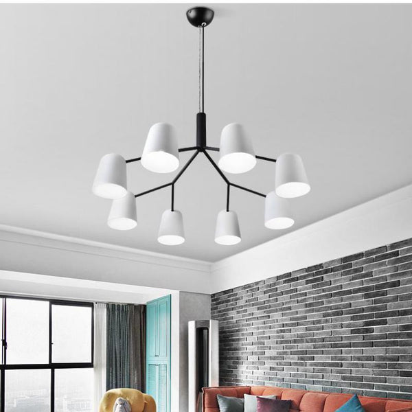 Everly White Chandelier - Illuminate Your Space-Ceiling Chandelier