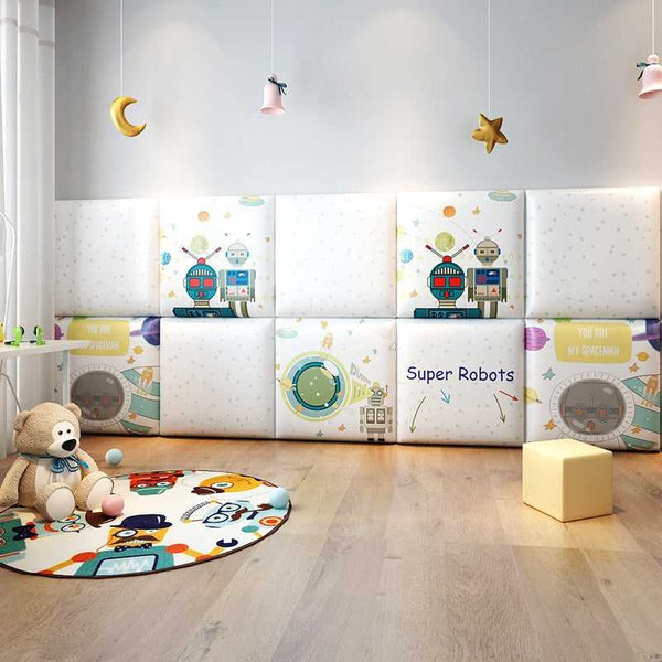 Exploring Astronaut Kids Wall Padded Safety Cushions-Anti Collision Padded Wall Stickers