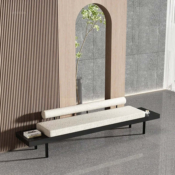 Extra-Long Wooden Shoe Bench – Upholstered Entryway Seating-Bench