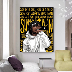 Famous Artist Rappers ART: Jid J.I.D Rapper Canvas Wall Art-Wall Posters