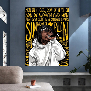 Famous Artist Rappers ART: Jid J.I.D Rapper Canvas Wall Art-Wall Posters