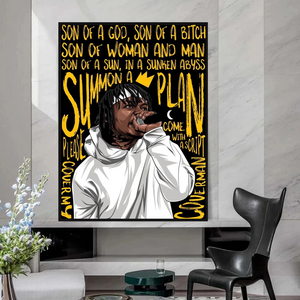Famous Artist Rappers ART: Jid J.I.D Rapper Canvas Wall Art-Wall Posters