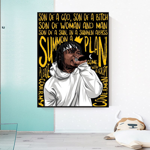 Famous Artist Rappers ART: Jid J.I.D Rapper Canvas Wall Art-Wall Posters