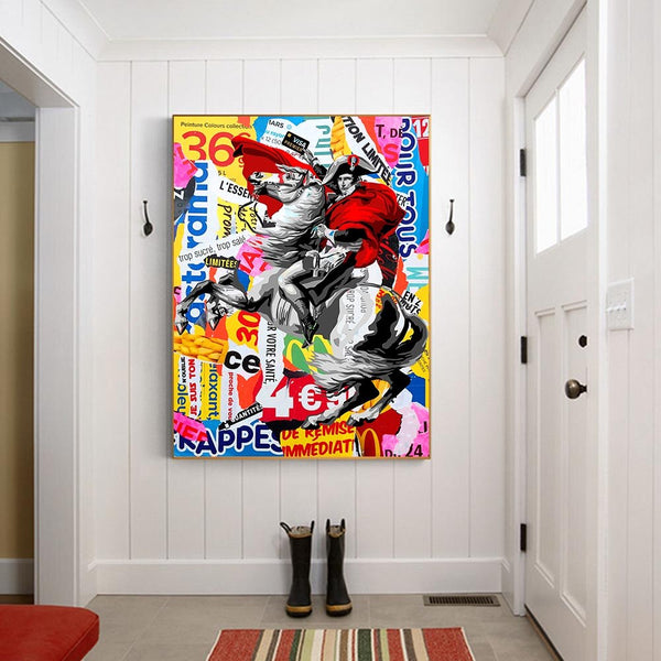 Famous Napoleon Portrait Horse Canvas Art-Wall Posters