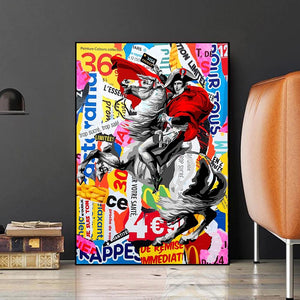Famous Napoleon Portrait Horse Canvas Art-Wall Posters