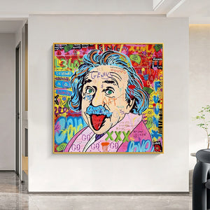 Famous Scientist Einstein Canvas Wall Art-Wall Posters