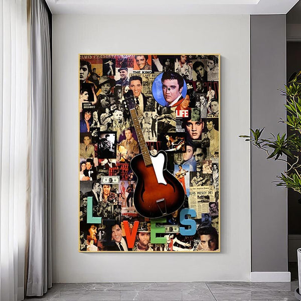 Famous Singer Elvis Canvas Wall Art-Wall Posters