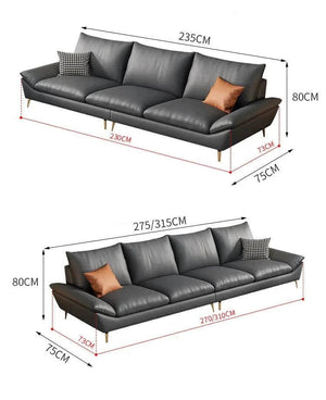 Faux Leather Designer Plaza Sofa Set-Sofa Set