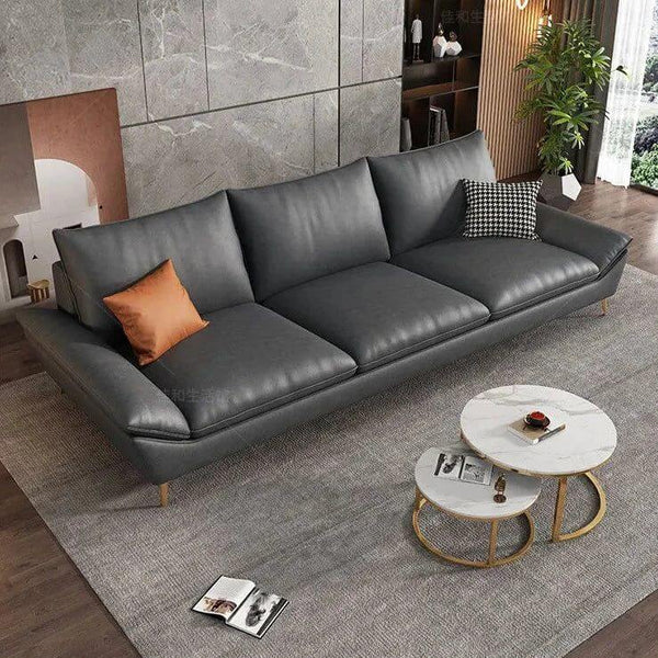 Faux Leather Designer Plaza Sofa Set-Sofa Set