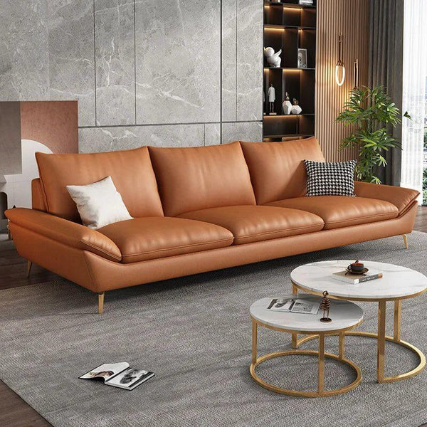 Faux Leather Designer Plaza Sofa Set-Sofa Set