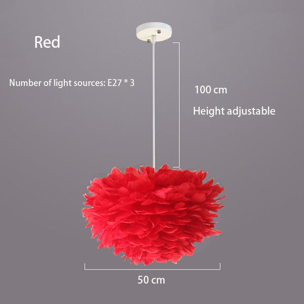 Feather Chandelier: Exquisite Lighting Fixture-Ceiling Chandelier