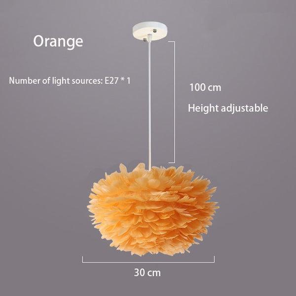 Feather Chandelier: Exquisite Lighting Fixture-Ceiling Chandelier