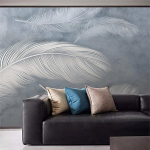 Feather Wallpaper for Home Wall Decor-Flower & Leaf Wallpaper