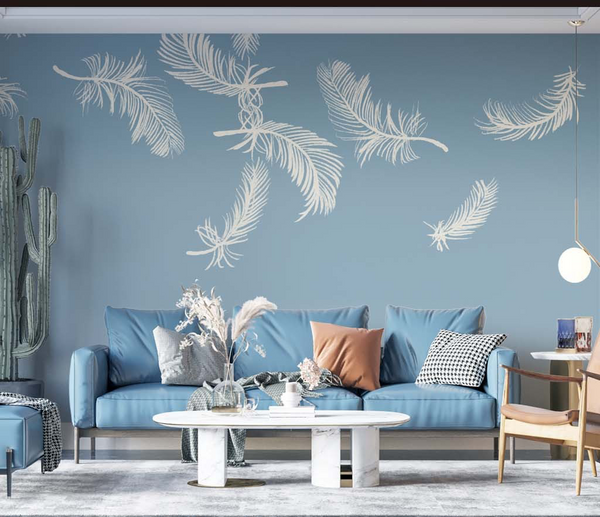 Feathers Wallpaper Murals: Transform Your Space Instantly-Flower & Leaf Wallpaper