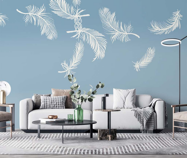 Feathers Wallpaper Murals: Transform Your Space Instantly-Flower & Leaf Wallpaper